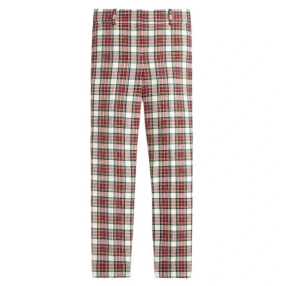 J. Crew Cameron Wool Pant in Snowy Stewart Tartan Plaid AT829 Size 6 - Picture 4 of 13